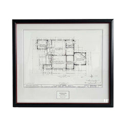 Architectural Plans in Black Frame