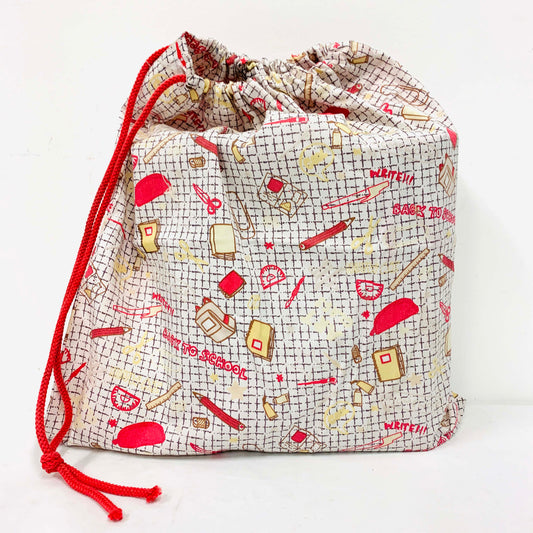 Kids Library Book Bag - Stationery Pattern