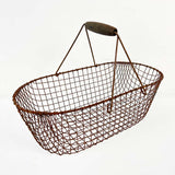 Wire Metal Basket with Wooden Handle