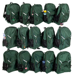 Matching Green School Bags (Set of 15)