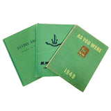 Set of Mid Century Green Hardback Books