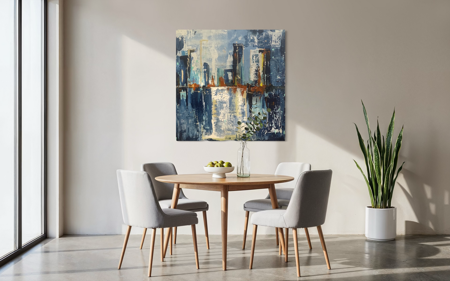 Gabrielle Reiher - Blue Abstract City Scape
