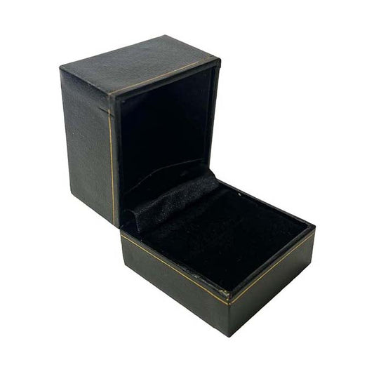 Black Leather Ring Box