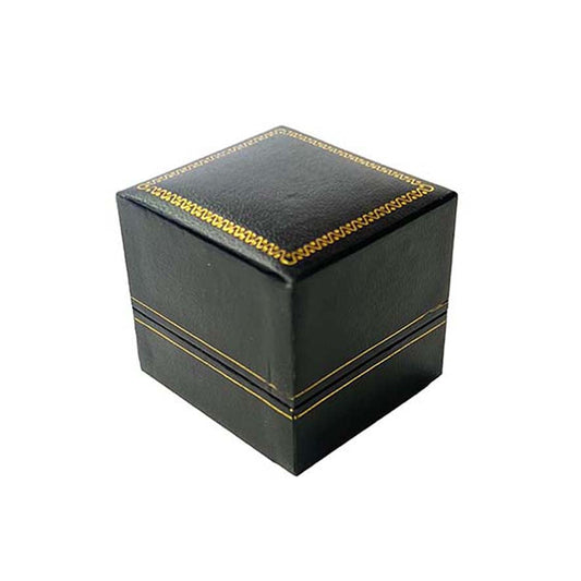 Black Leather Ring Box