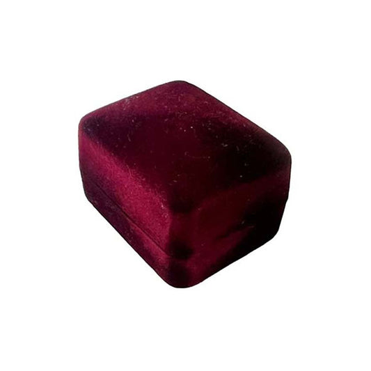 Burgundy Velvet Ring Box