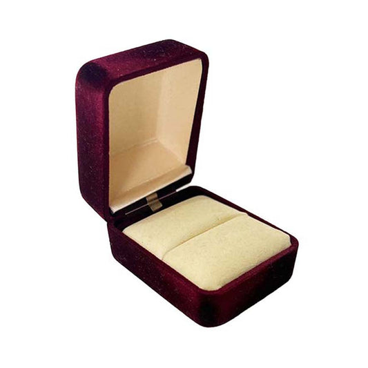 Burgundy Velvet Ring Box