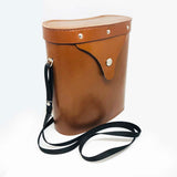 Grey Binoculars in Brown Leather Case