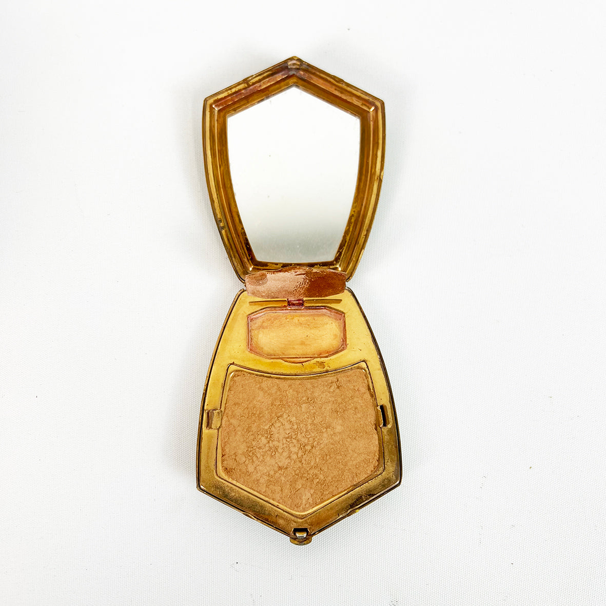 Turquoise & Gold Deco Compact