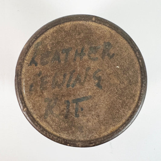 Leather Sewing Kit in Rusted Metal Tin