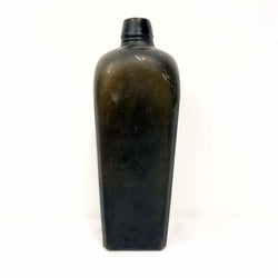 Vintage Green Black Glass Bottle