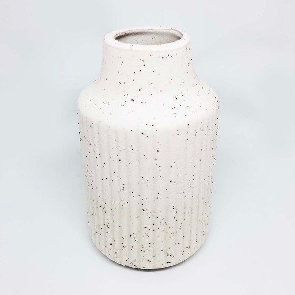 White Speckled Vase