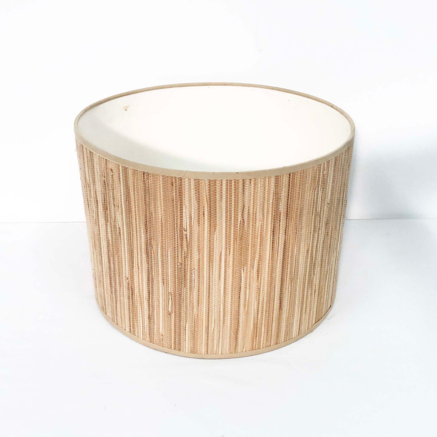 Straight Textured Straw Lamp Shade