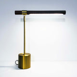 Brass and Wood Linear Lamps