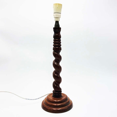 Victorian Twisted Wooden Table Lamp