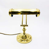 Mid Century Adjustable Brass Bankers Lamp