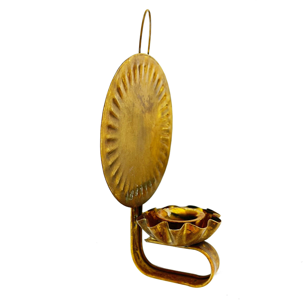 Candle Reflector Shell Brass Wall Mount Candle Reflector (8 Available) – The Prop Collective