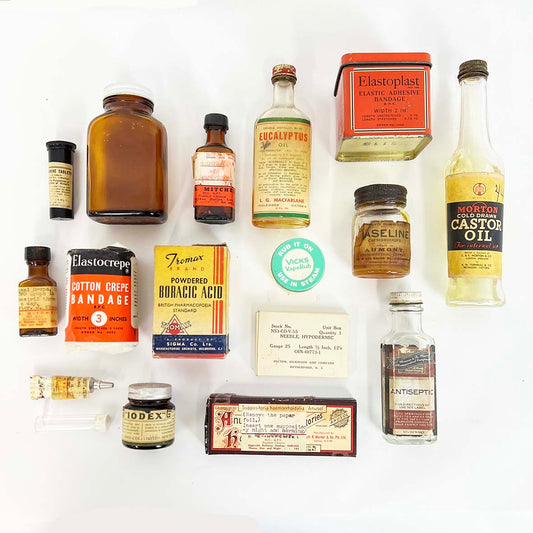 Vintage Medical Cabinet Dressings/ Props #4