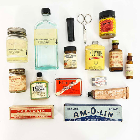 Vintage Medical Cabinet Dressings/ Props #5
