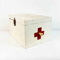 Wooden Vintage First Aid Box