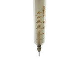 Vintage Glass 5ml Retractable Syringe with Matching Actual