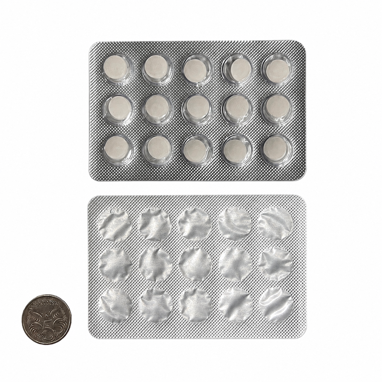 Blister Packs containing a range of 15 Placebo Pills