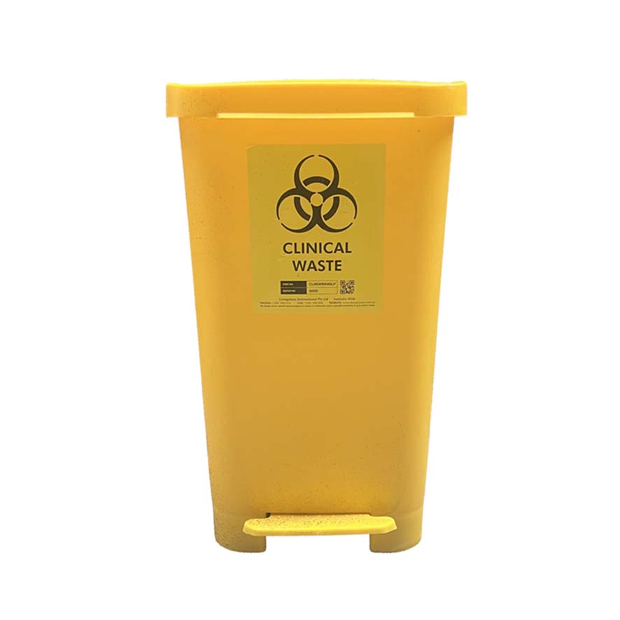 Yellow Clinical Waste Disposal Bin