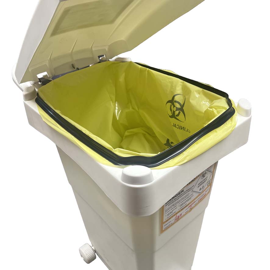 White Clinical Waste Disposal Bin