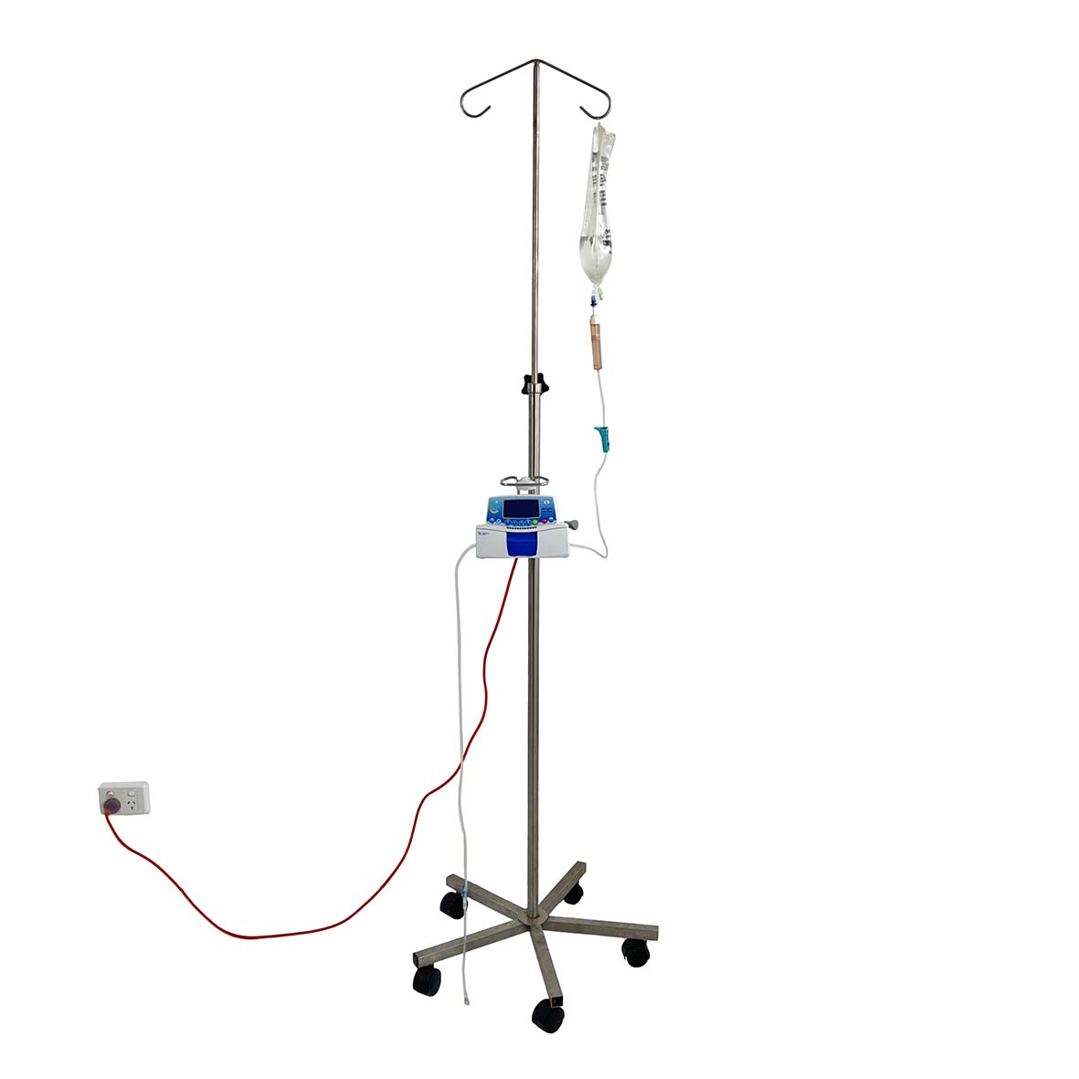 IV Stand With 2 Saline Bags