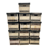 Vintage Wood Grain Archive/Bankers Box - Used Condition (Set of 13)