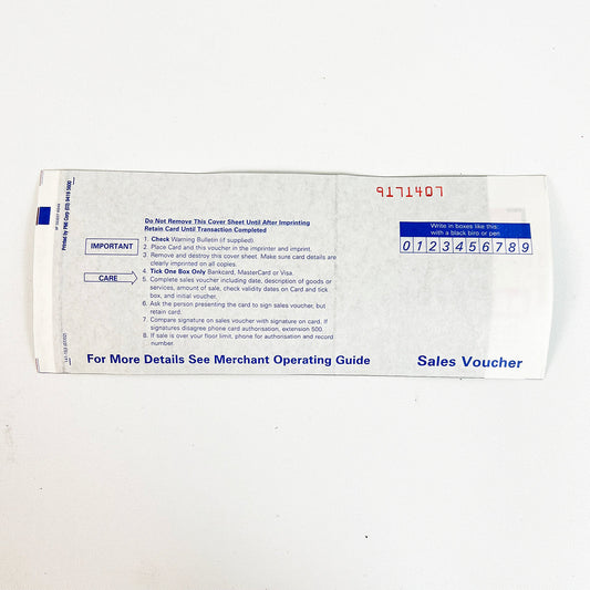 Merchant Credit Card Imprinter - Expendables