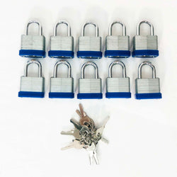 Set of Locker Padlocks in Blue and Silver