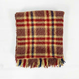 Red, Cream & Navy Tartan Blanket