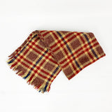 Red, Cream & Navy Tartan Blanket