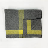Grey & Yellow Stripe Woolen Blanket