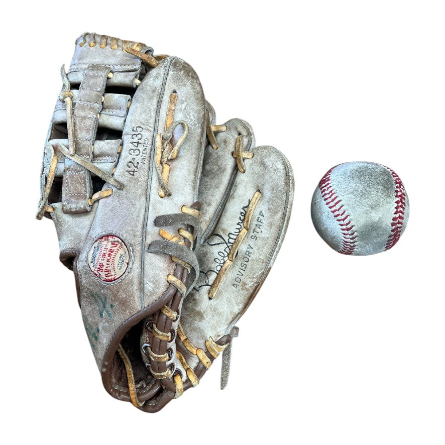 "Spalding" Baseball Mitt & Ball