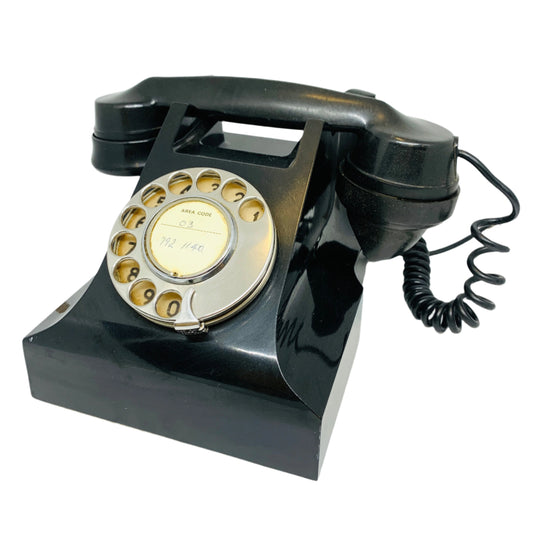 Black Vintage Bakelite Phone