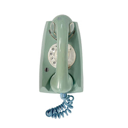 Vintage Green Rotary Dial Wall Phone