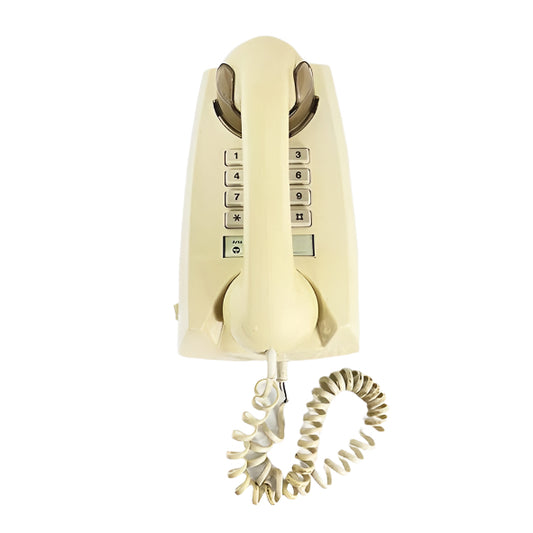 1980's Beige AWA Telecom Push Button Wall Phone