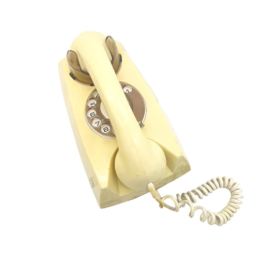70's Cream Rotary Dial Wall Phone