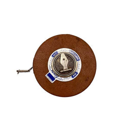 Vintage 66ft Measuring Tape in Brown Leather
