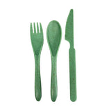 Wheat Straw Reusable Cutlery in Green