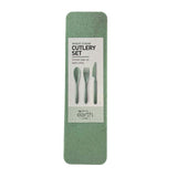Wheat Straw Reusable Cutlery in Green