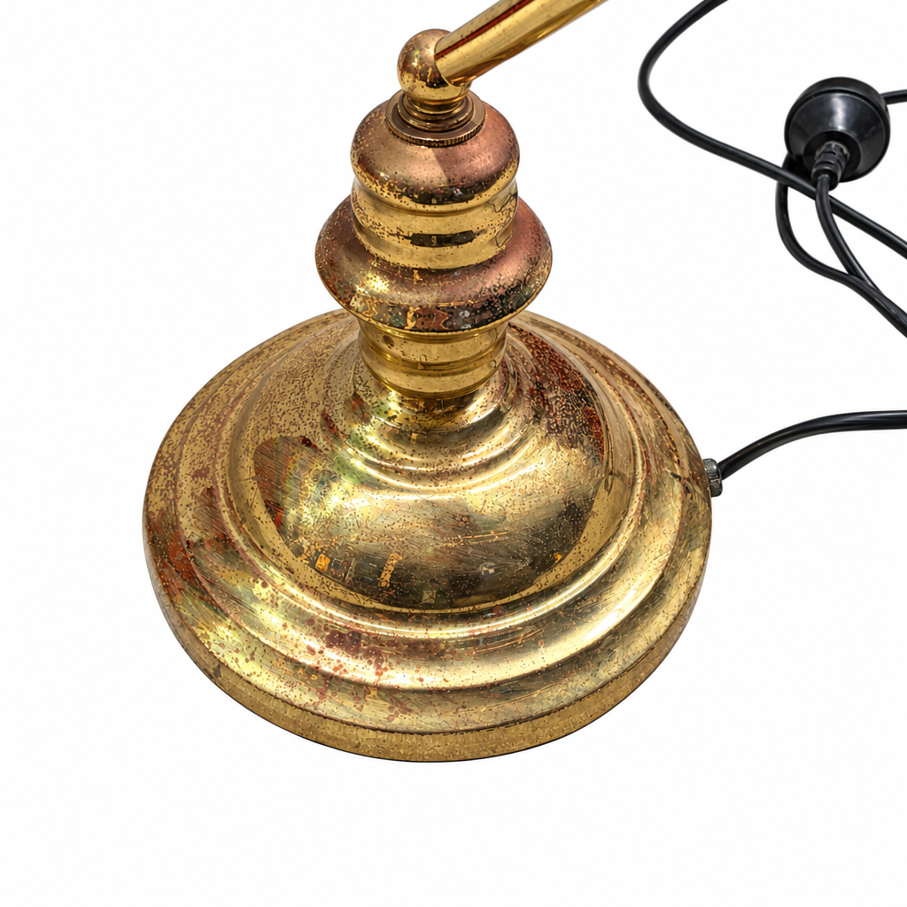 Bankers Lamp in Green & Gold