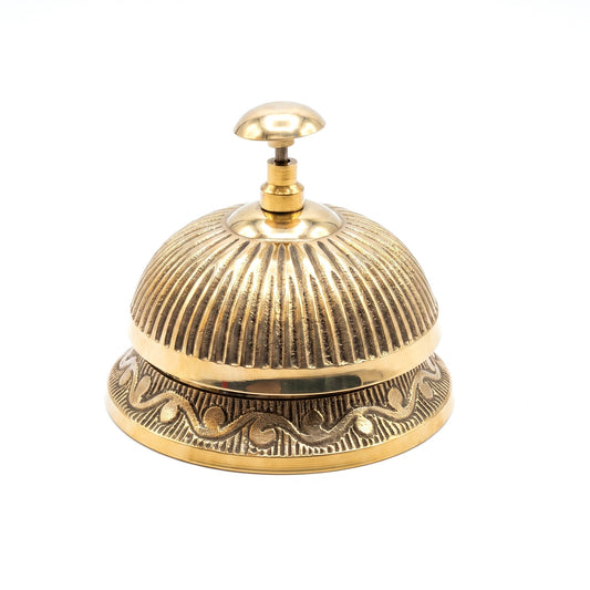 Ornate Brass Reception Desk Bell