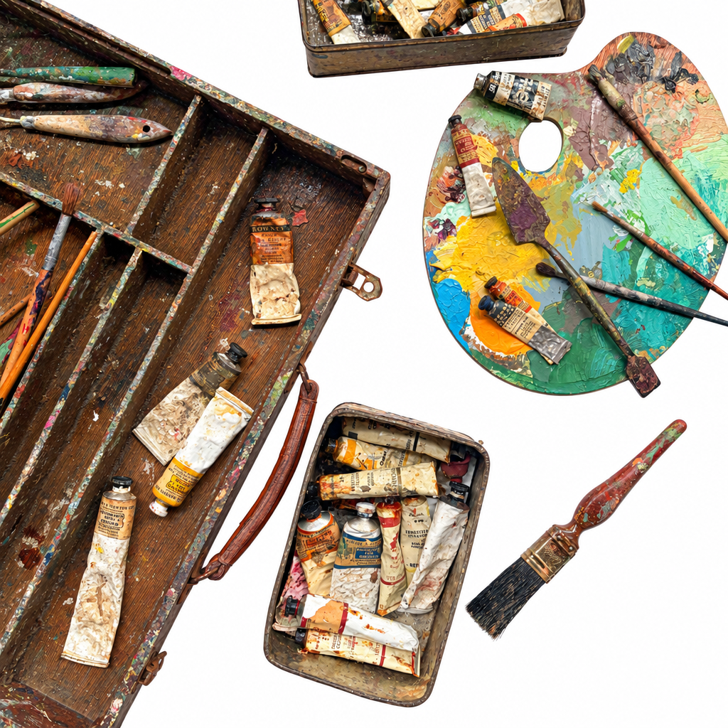 Artists Painting Set in Pochade Box