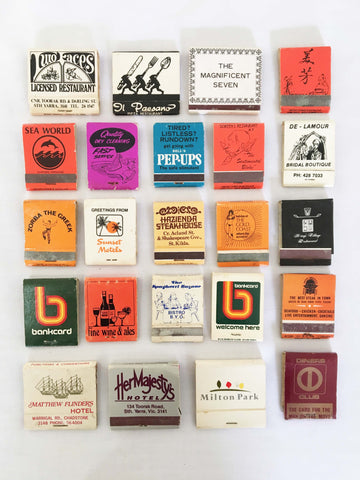 Set of 25 Vintage Matchbooks