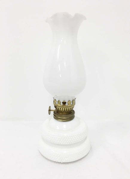 White Glass Kerosene Lamp