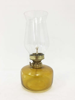 Amber Glass Kerosene Lamp