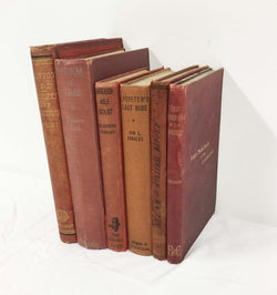 Selection of Red Hardback Aged Books