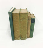 Selection of Green Hardback Aged Books